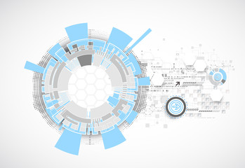 Obraz premium Technology futuristic digital background.