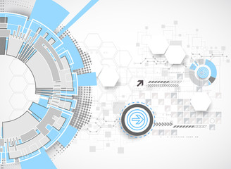 Technology futuristic digital background.