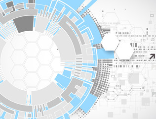 Obraz premium Technology futuristic digital background.