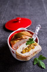 Meat terrine with bacon