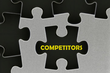 The black jigsaw puzzle written word competitors