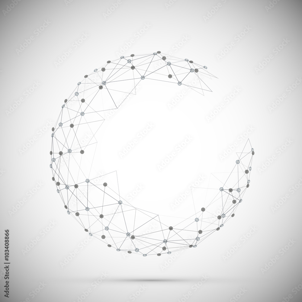 Poster 3d geometric vector background for business or science presentation.