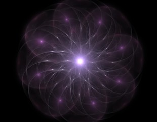 Shiny colorful fractal space, digital artwork for creative graphic design