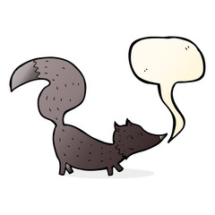 Fototapeta premium cartoon little wolf cub with speech bubble