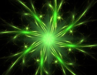 Obraz premium Elementary Particles series. Interplay of abstract fractal forms on the subject of nuclear physics science and graphic design.