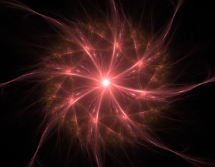 Abstract design of white powder cloud against dark background