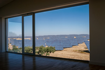 Fototapeta na wymiar Sun Energy Farm - Stock Image
