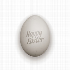 Easter realistic Egg with Text and Shadows