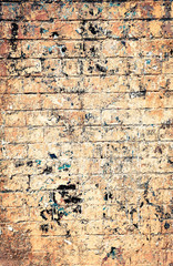 Old red brick wall textures and backgrounds