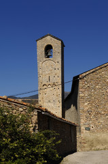 Fototapeta na wymiar Village of Santa Eugenia de Nerella, Pyrenees, LLeida province,