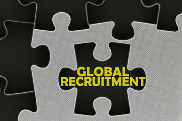 jigsaw puzzle written word global recruitment