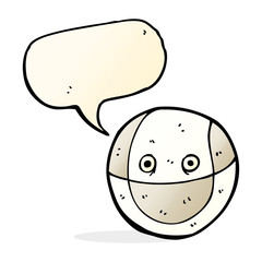 cartoon ball with speech bubble