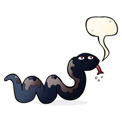 cartoon snake with speech bubble