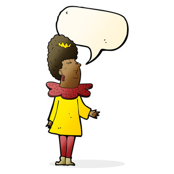 recommend clip art: cartoon queen with speech bubble