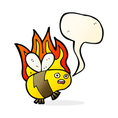 cartoon bee with speech bubble