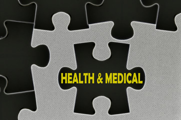 jigsaw puzzle written word health and medical
