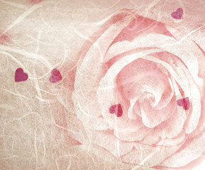 grunge romantic background with rose