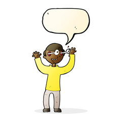 cartoon man with eyes popping out of head with speech bubble
