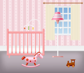 Baby Room for Girl With Furniture