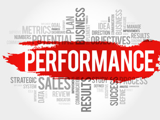 PERFORMANCE word cloud, business concept background