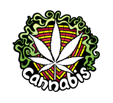 marijuana cannabis leaf decorative stamps
