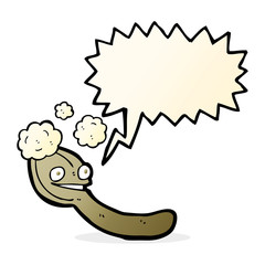 cartoon spoon with speech bubble