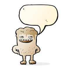 cartoon bad tooth with speech bubble