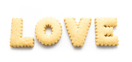 Love word biscuit
