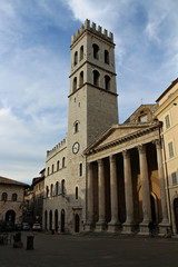 Fototapeta na wymiar Museo archeologico e Foro Romano di Assisi.