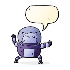cartoon alien with speech bubble