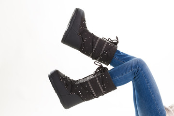 Fun black winter moon boots. - 103418464