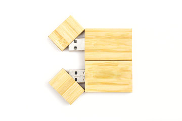 USB flash drive on the white background