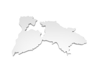 Obraz premium 3D Karte Baden-Württemberg - Breisgau-Hochschwarzwald