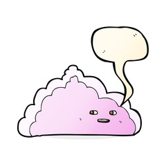 cartoon cloud with speech bubble