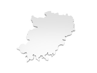 Fototapeta premium 3D Karte Baden-Württemberg - Hohenlohekreis