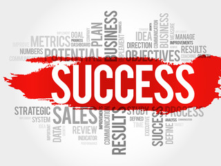 Fototapeta premium Success word cloud, business concept background