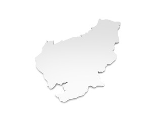 3D Karte Baden-Württemberg - Lörrach