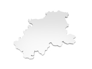 3D Karte Baden-Württemberg - Neckar-Odenwald-Kreis