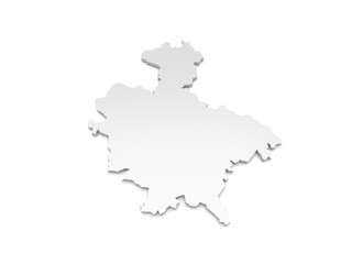 Fototapeta premium 3D Karte Baden-Württemberg - Sigmaringen