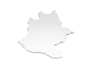 3D Karte Baden-Württemberg - Stuttgart