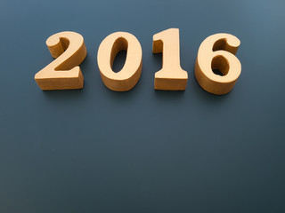 Year 2016, gold wood of 2016 number on black background, Happy new year 2016, Happy New Year Background for new year festive, greeting card