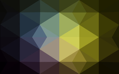 Multicolor dark polygonal design pattern, which consist of triangles and gradient in origami style.