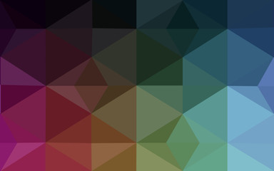 Multicolor dark polygonal design pattern, which consist of triangles and gradient in origami style.