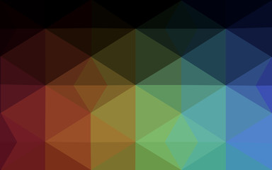 Multicolor dark polygonal design pattern, which consist of triangles and gradient in origami style.