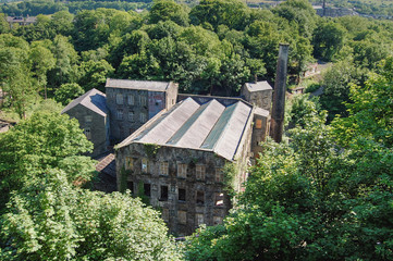 An old mill displaying Britian's Industrial Heritage in Derbyshire U.K.  © corinaldo