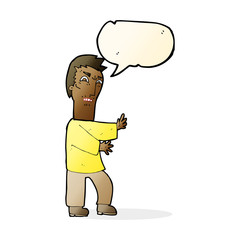 cartoon angry man with speech bubble