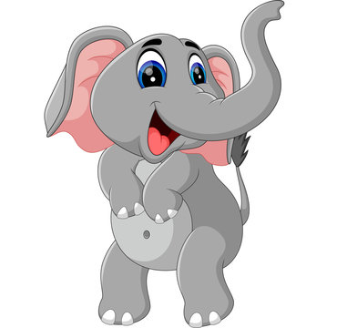 ilustration of Cute elephant cartoon