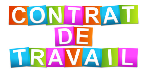 contrat de travail couleurs