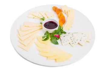 Delicious italian cheeses platter.