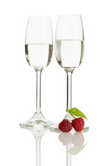 Raspberry Schnaps isolated